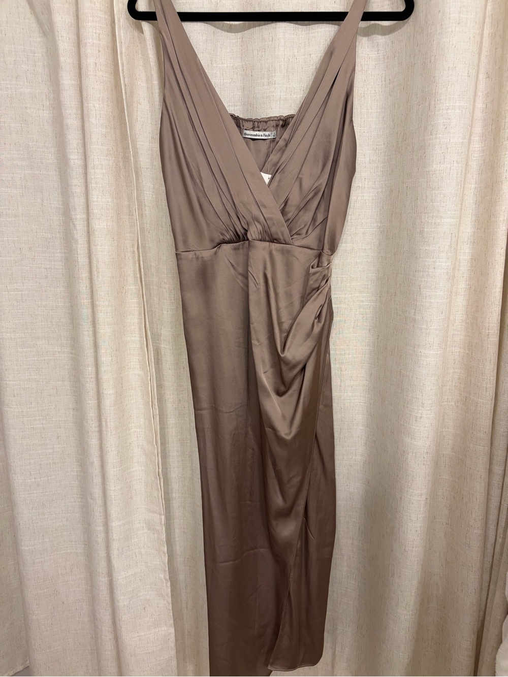 Abercrombie Taupe Satin dress